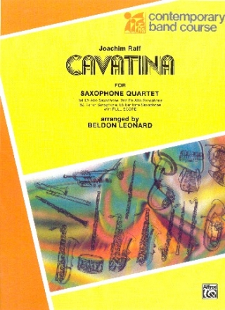 Cavatina for 4 saxophones (AATBar) score and parts