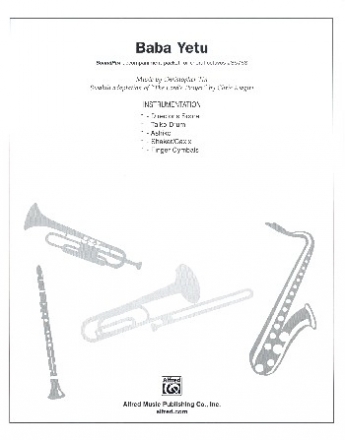 Baba Yetu for mixed chorus and percussion instruments score and instrumental parts