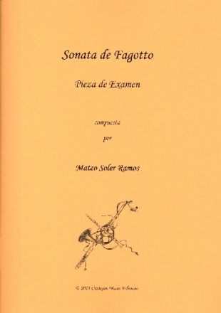 Sonate f�r Fagott und Bc (Violoncello) Partitur und Stimmen