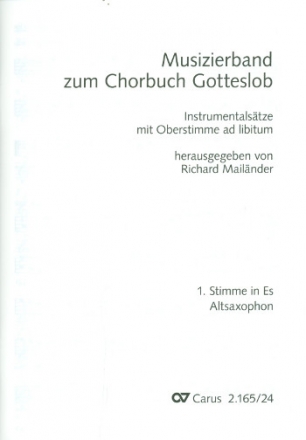 Chorbuch Gotteslob Musizierband fr 4-stimmiges flexibles Ensemble (Oberstimme ad lib) 1. Stimme in Es (Altsaxophon)