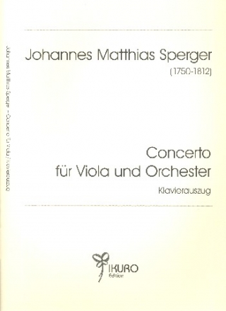 Konzert fr Viola und Orchester fr Viola und Klavier (originale und erleichterte Fassung)