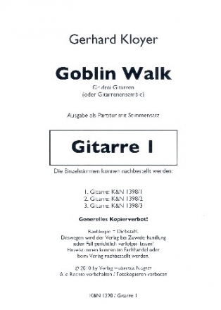 Goblin Walk fr 3 Gitarren (Ensemble) Gitarre 1