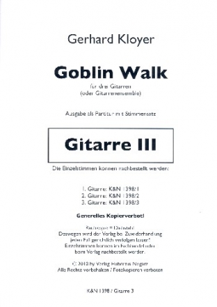 Goblin Walk fr 3 Gitarren (Ensemble) Gitarre 3