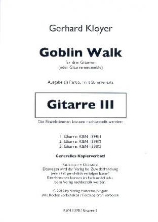 Goblin Walk fr 3 Gitarren (Ensemble) Gitarre 3