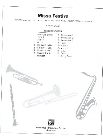 Missa festiva for mixed chorus and orchestra score and instrumental parts