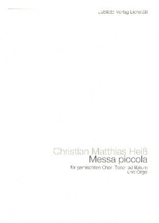 Messa piccola fr gem Chor und Orgel (Tenor ad lib) Partitur