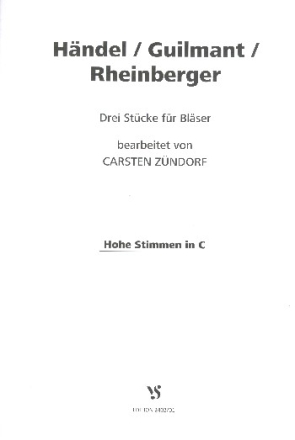 3 Stcke fr Blechblser Spielpartitur Hohe Stimmen in C