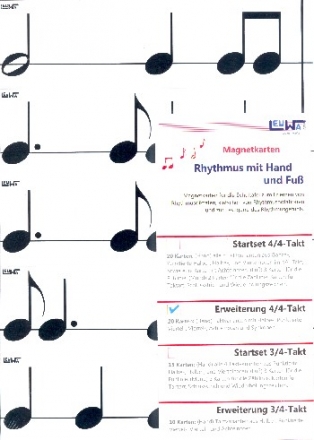Rhythmus mit Hand und Fu Erweiterung 4/4-Takt  20 Karten