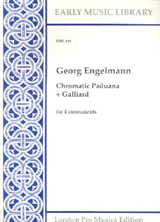 Chromatic Paduana  and  Galliard for 4 instruments (SATB) 4 scores