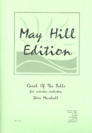Carol of the Bells for recorder orchestra score and set of parts