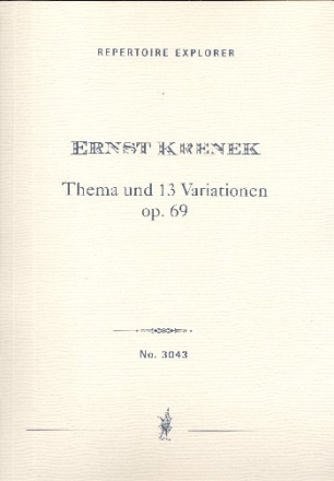 Thema und 13 Variationen op.69 fr Orchester Studienpartitur