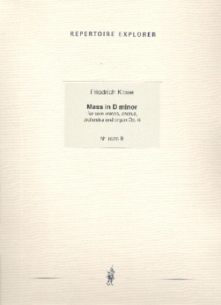 Messe d-Moll fr Soli, gem Chor, Orchester und Orgel Klavierauszug