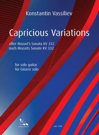 Capricious Variations after Mozart's Sonata KV332 for guitar