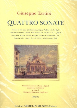 4 sonate per violino (e violoncello) e Bc partitura e parti