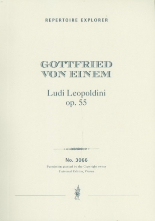 Ludi Leopoldini op.55 fr Orchester Studienpartitur