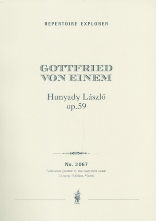 Hunyady Lszl op.59 fr Orchester Studienpartitur