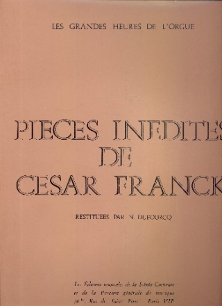 Pices indites pour orgue