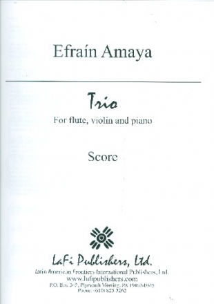 Trio for flute, violin and piano score and parts