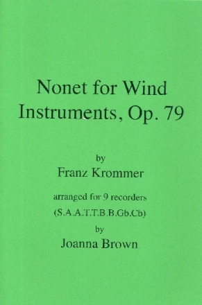 Nonet op.79 for 9 recorders score and parts