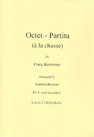 Octet  la chasse for 9 recorders score and parts