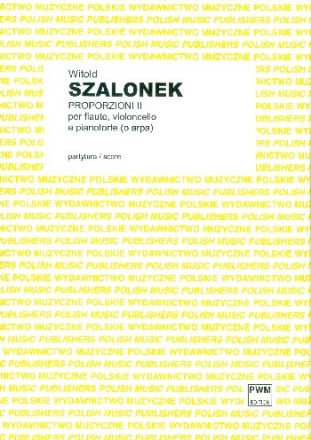 Proporzioni no.2 per flauto, violoncelloe e pianoforte (harpa) partitura e parti