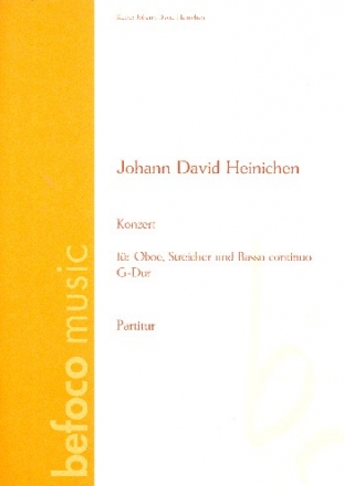 Konzert G-Dur fr Oboe, Streicher und Bc Partitur