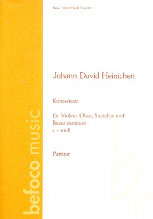 Konzertsatz c-Moll fr Violine, Oboe, Streicher und Bc Partitur