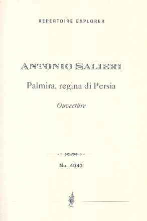 Ouvertre zu Palmira regina di Persia fr Orchester Studienpartitur