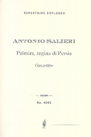 Ouvertre zu Palmira regina di Persia fr Orchester Studienpartitur