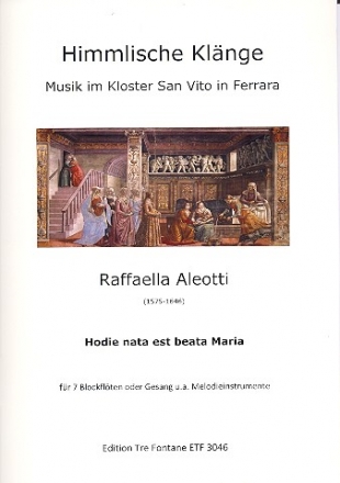 Hodie nata est beata Maria fr 7 Blockflten ( SAB/SATB)) (Gesang/Melodieinstrumente) Partitur und Stimmen