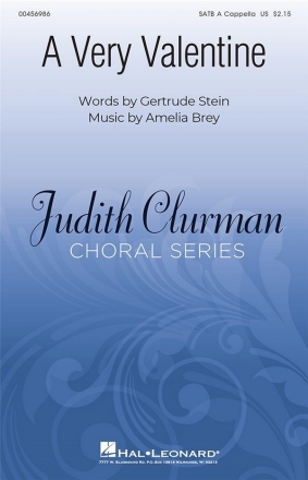 A Very Valentine for mixed choir a cappella choral score