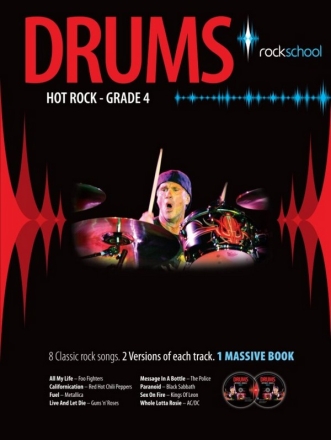 Rockschool Drums: Hot Rock Grade Four Schlagzeug Buch + CD