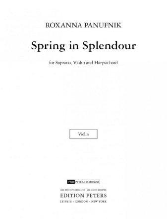 Spring in Splendour for Soprano, Violin and Harpsichord (Violin Part)