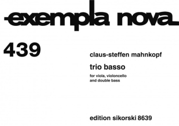 Trio basso Viola, Violoncello, Kontrabass Studienpartitur