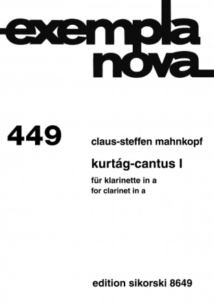 Kurtg-Cantus I Klarinette in A