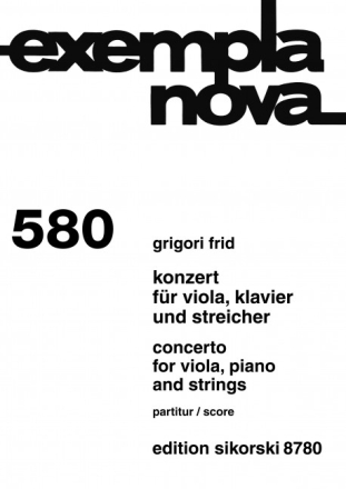 Konzert op. 73 Viola, Klavier, Streicher Studienpartitur