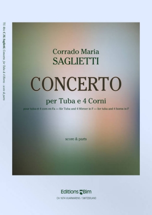 Concerto f�r Tuba und 4 H�rner in F Partitur und Stimmen