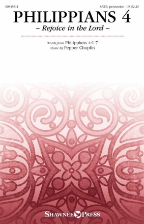 Philippians 4 SATB and Percussion Choral Score