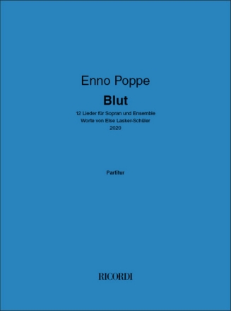 Blut (2020) fr Sopran und Ensemble Partitur