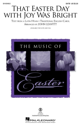 That Easter Day with Joy Was Bright SATB Chorpartitur