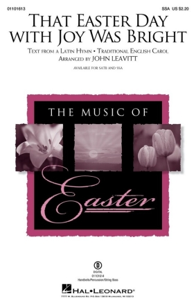 That Easter Day with Joy Was Bright SSA Chorpartitur