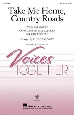 Take Me Home, Country Roads 2-Part Choir Chorpartitur