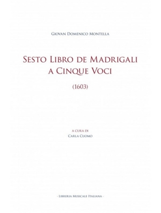 Sesto Libro de Madrigali a Cinque Voci 5-Part Choir Vocal Score