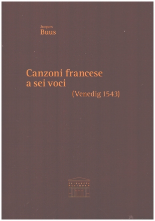 Canzoni francese a sei voci fr 5 Stimmen Partitur