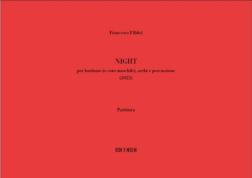 Night Baritone Voice, String Ensemble, Percussion Score
