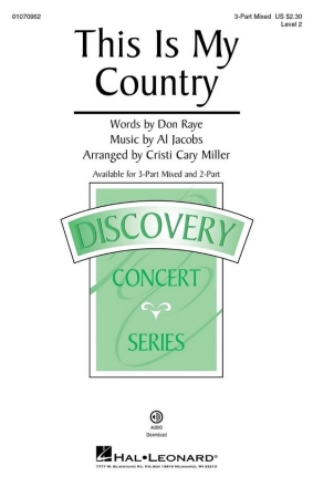 This Is My Country 3-Part Mixed Choir Choral Score