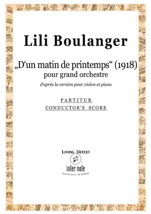 D'un matin de printemps'  pour grand orchestre d'aprs la version pour violon et piano partition