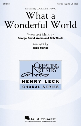 What a Wonderful World for mixed choir a cappella choral score
