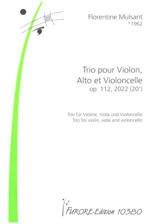 Trio op.112 (2022) pour violon, alto et violoncelle partition et parties