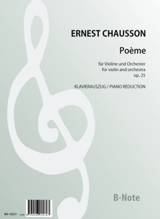 Poeme op.25 fr Violine und Orchester Klavierauszug mit Solostimme